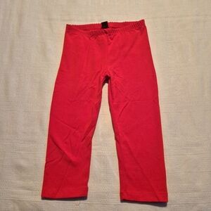 Tea Collection girls size 6 orange with a hint of red cropped leggings EUC